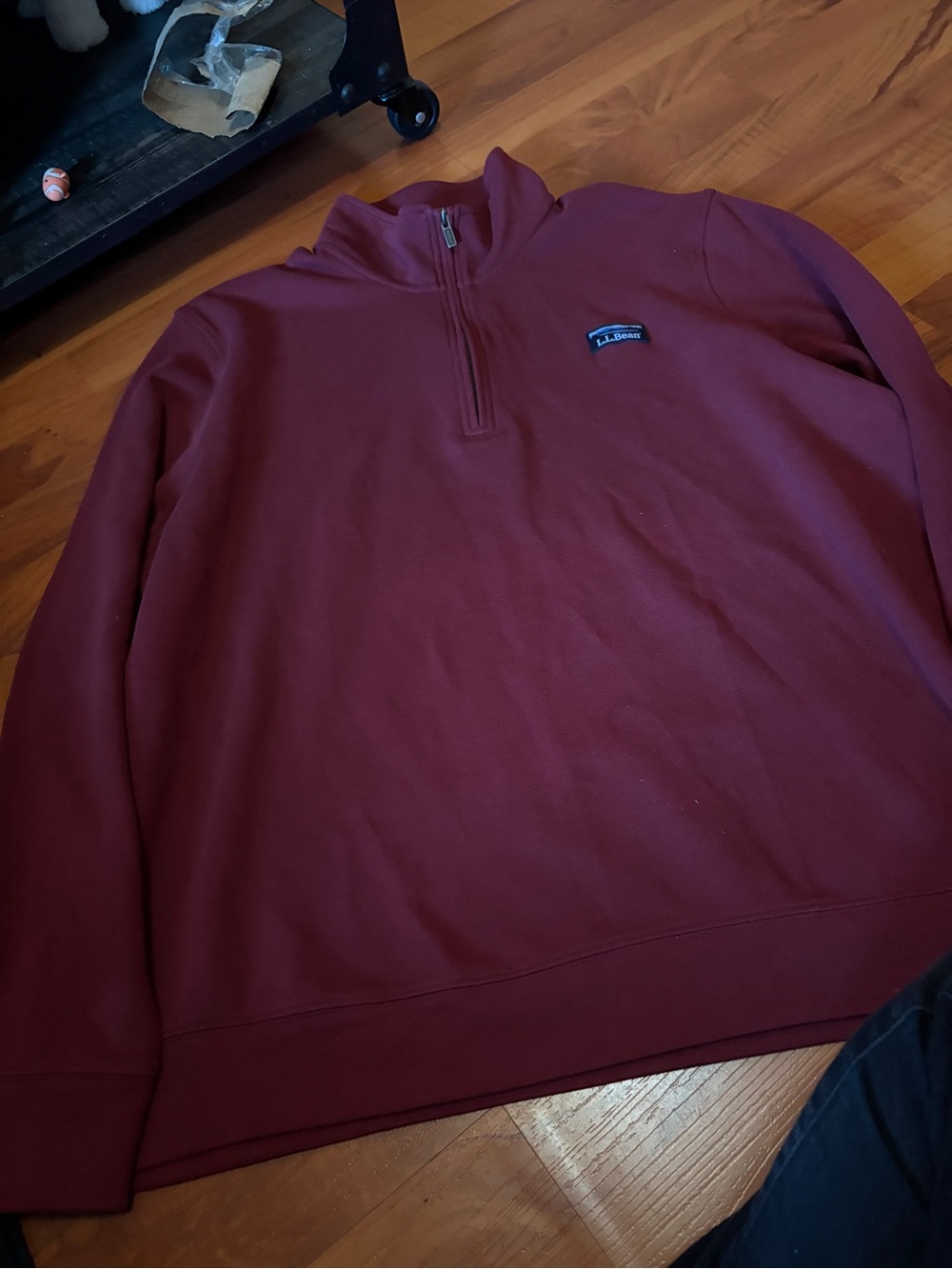 L.L. Bean Men's Quarter-Zip Pullover - Burgundy